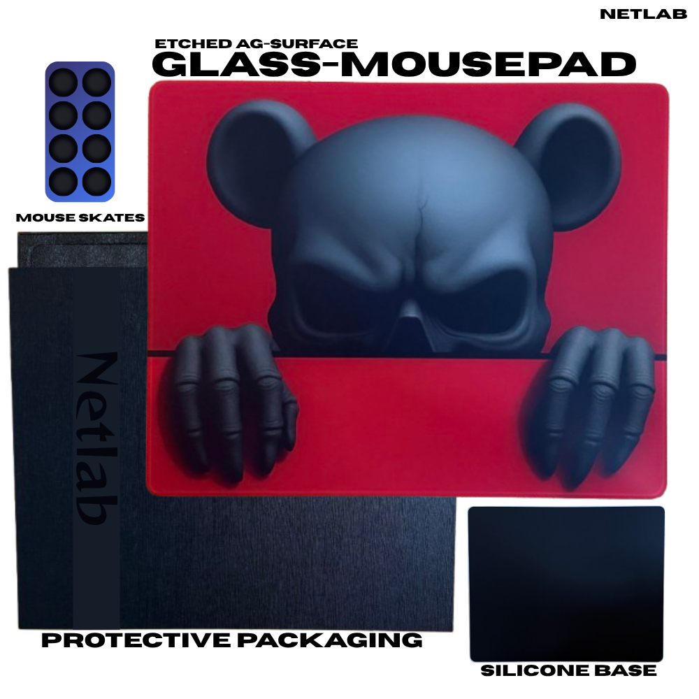 Morbear Peek Glass-Mousepad