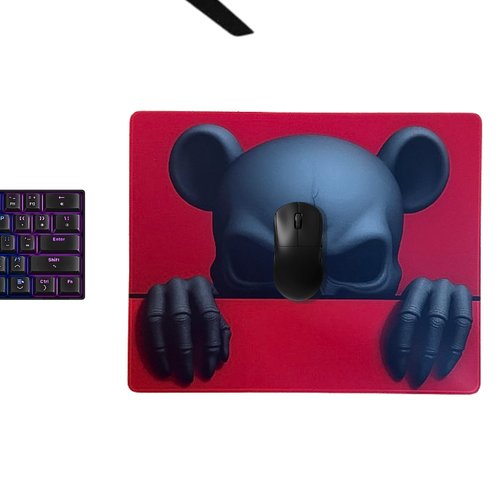 Morbear Peek Glass-Mousepad